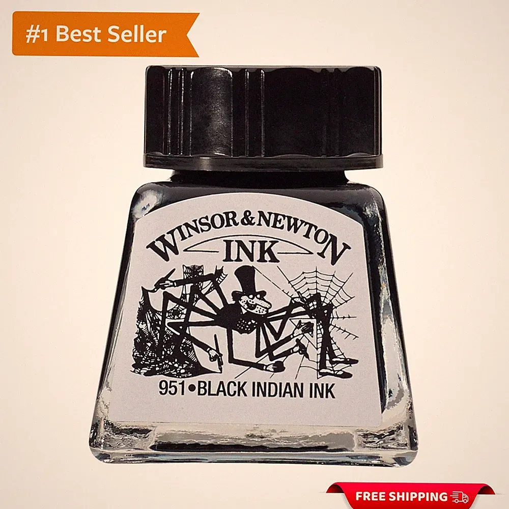 14ml Specialty Drawing Ink in Black - Water-Resistant & Versatile