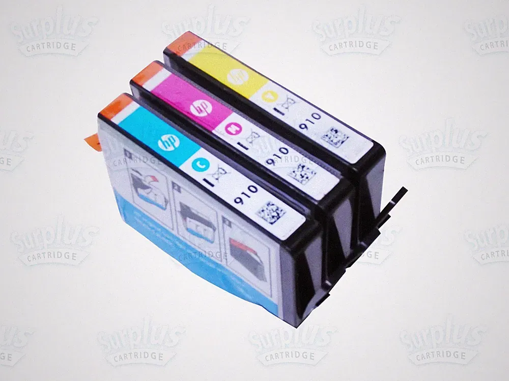 3PK Genuine HP 910 Color OfficeJet 8025