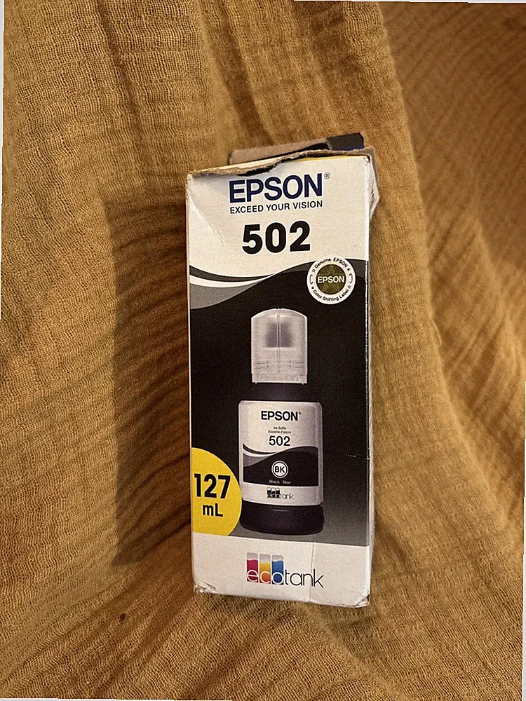 Epson EcoTank T502120-S Genuine Black Ink Exotic Bottle Office Used exp 9/25