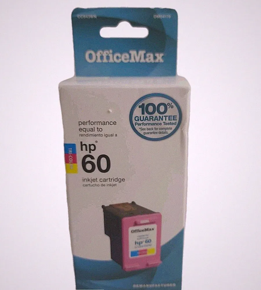 Office Max Inkjet Cartridge Tri Color CC643WN For Use In Deskjet