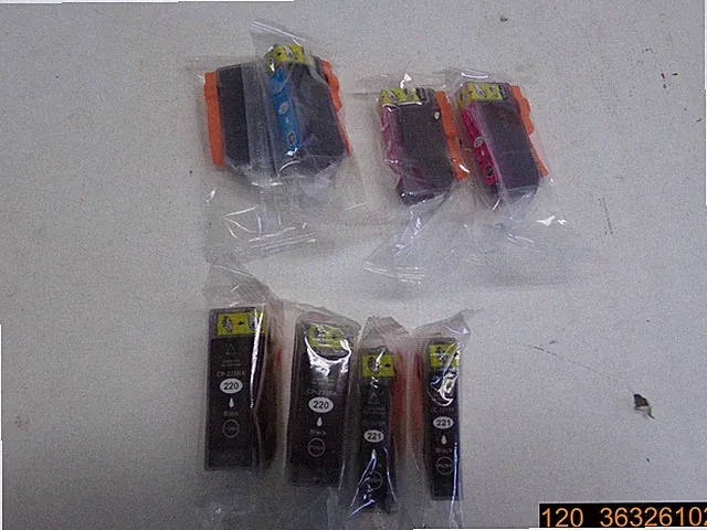 Qty=8: Ink cartridges for use on PIXMA printers QCC-220/221