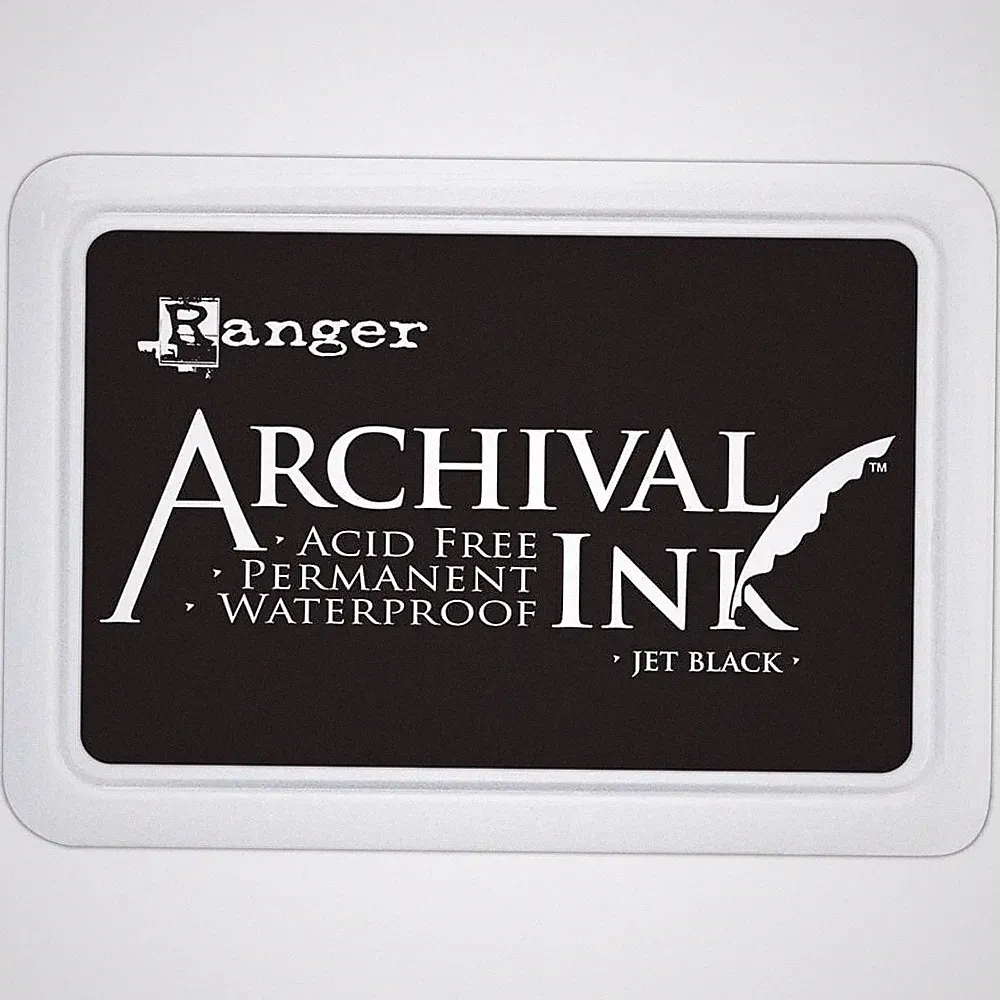 Ranger, Archival Ink, Permanent Ink, Ink Pad, Non-Toxic, Jet Black