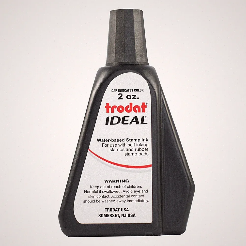 Trodat AS-TRO52734 Ideal Premium Replacement Ink for Use 2oz. Bottle, Black