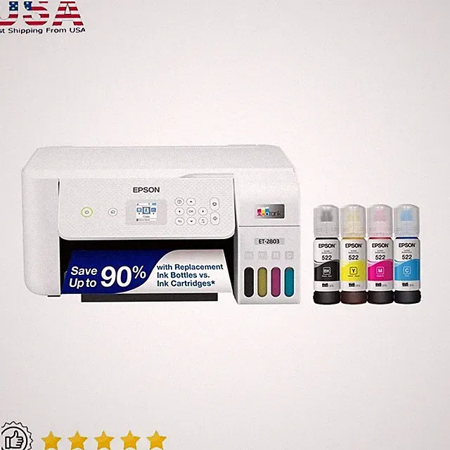 Wireless All-in-One Printer Ink Tank Scanner Copier Wi-Fi Fast Printing Quality